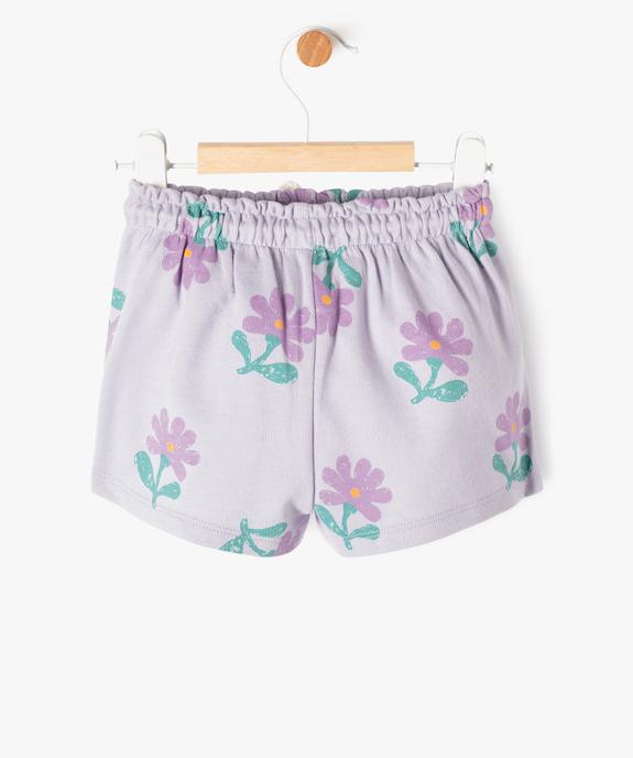 Short avec taille élastique froncée bébé fille vue3 - GEMO(BEBE DEBT) - GEMO
