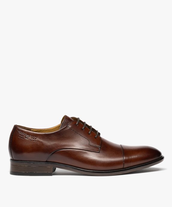 Derby à bout droit dessus cuir homme - Pierre Cardin vue2 - PIERRE CARDIN D - GEMO