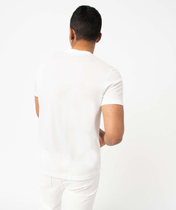 Tee-shirt homme à manches courtes motif abstrait pastel vue3 - GEMO (HOMME) - GEMO
