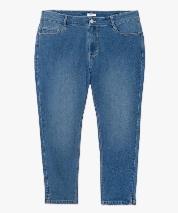 Pantacourt en jean stretch coupe slim taille normale femme grande taille vue4 - GEMO (G TAILLE) - GEMO