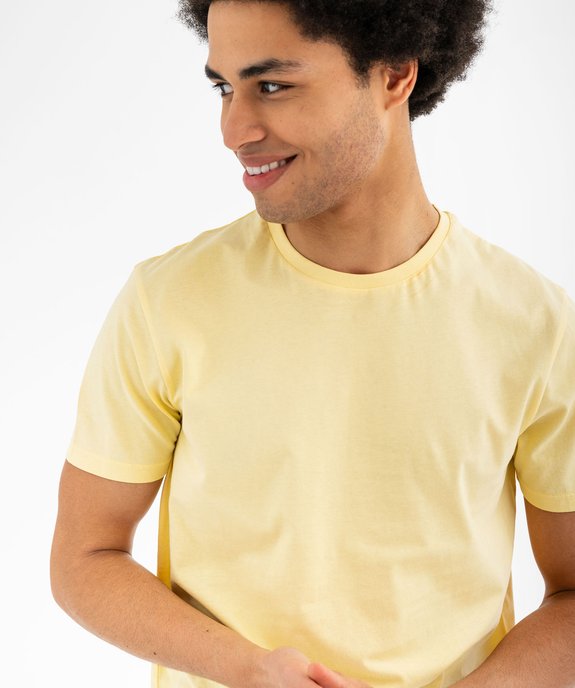 Tee-shirt à manches courtes et col rond homme vue2 - GEMO 4G HOMME - GEMO