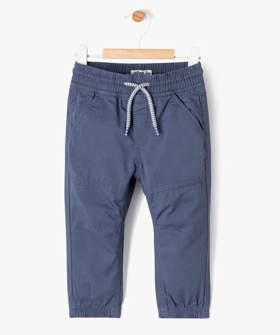 Pantalon jogger en coton bébé garçon vue1 - GEMO 4G BEBE - GEMO