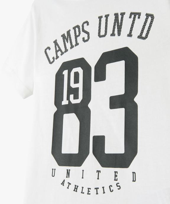 Tee-shirt imprimé style campus garçon vue2 - CAMPS GEMO FOR GOOD - GEMO