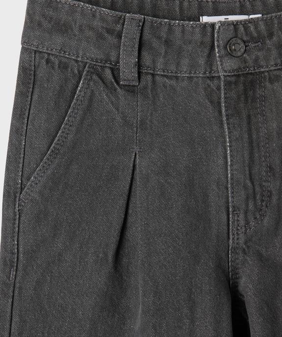 Jean wide leg à pinces avec taille ajustable fille vue2 - GEMO (ENFANT) - GEMO