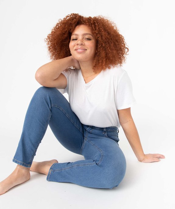 Jean coupe Slim taille haute femme vue1 - GEMO(FEMME PAP) - GEMO
