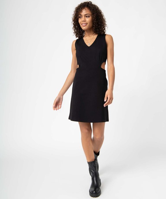 Robe femme à col V avec ouverture à la taille  vue1 - GEMO(FEMME PAP) - GEMO