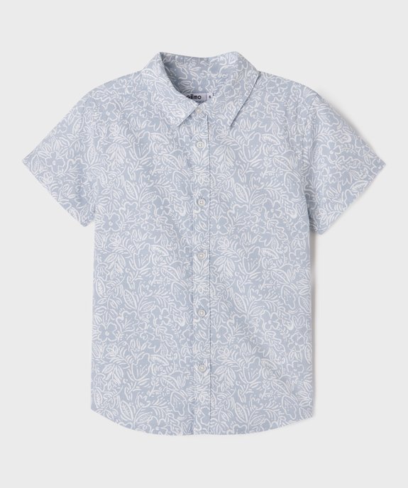 Chemise manches courtes à motifs fleuri garçon vue1 - GEMO (ENFANT) - GEMO