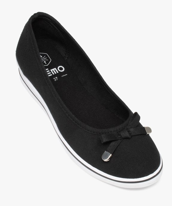 Escarpins femme en toile unis à semelle contrastante vue5 - VALENTINA BALDA - GEMO