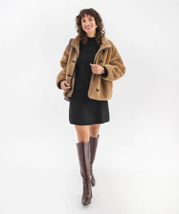 Pull à col montant coupe loose femme vue5 - GEMO 4G FEMME - GEMO