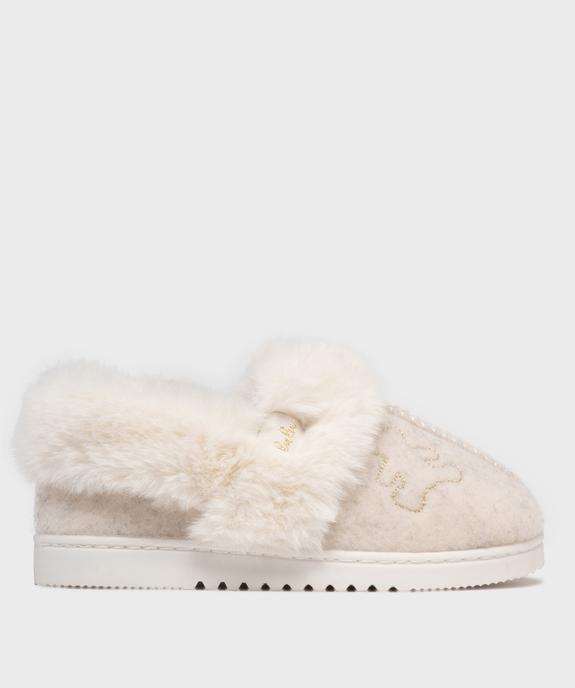 Chaussons fourrés à épaisse semelle crantée femme - LuluCastagnette vue1 - LULU CASTAGNETT - GEMO