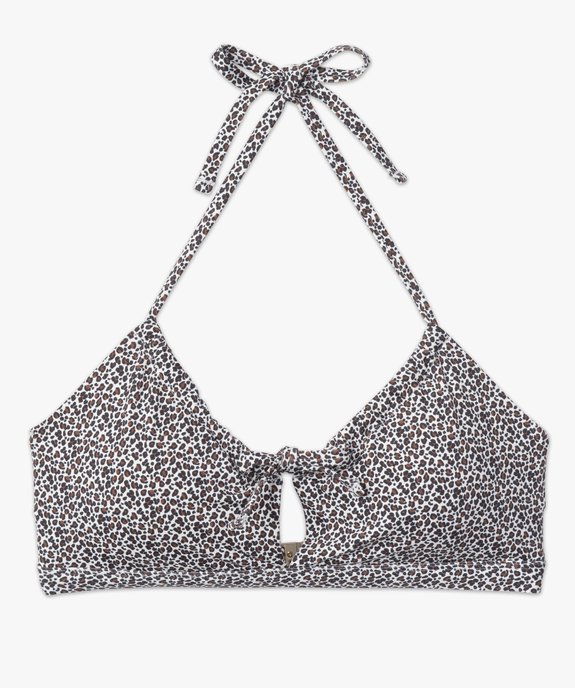 Haut de maillot de bain femme imprimé forme brassière vue4 - GEMO (PLAGE) - GEMO