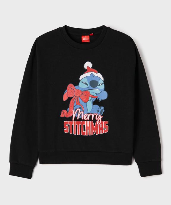 Sweat de Noël à motif Stitch fille - Disney vue1 - LILO & STITCH - GEMO