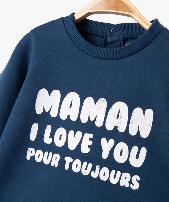 Sweat léger à message bébé garçon vue2 - GEMO 4G BEBE - GEMO