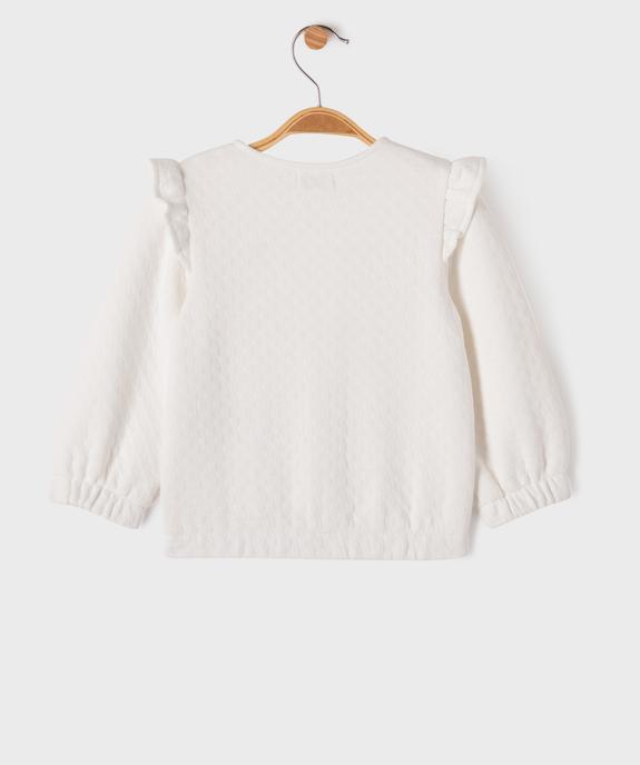 Sweat zippé avec volants sur les épaules bébé fille vue7 - GEMO(BEBE DEBT) - GEMO