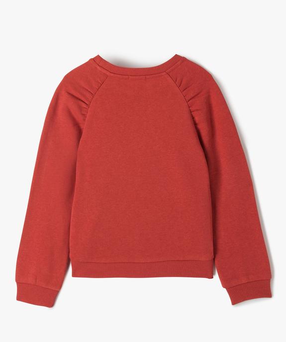 Sweat fille brodé à emmanchures fantaisie vue3 - GEMO (ENFANT) - GEMO