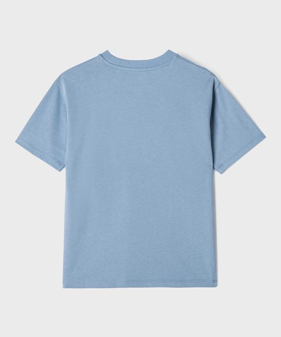 Tee-shirt uni à col rond garçon vue3 - GEMO (JUNIOR) - GEMO