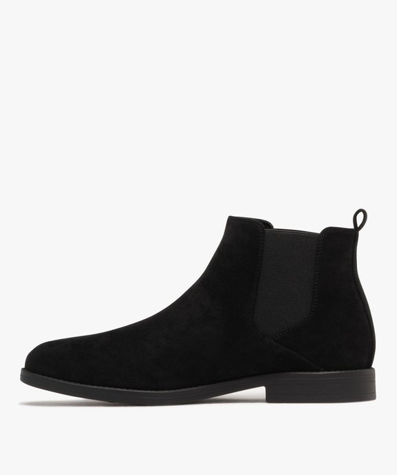 Boots homme Chelsea en suédine avec bout amande vue4 - MARIO BALDANO - GEMO