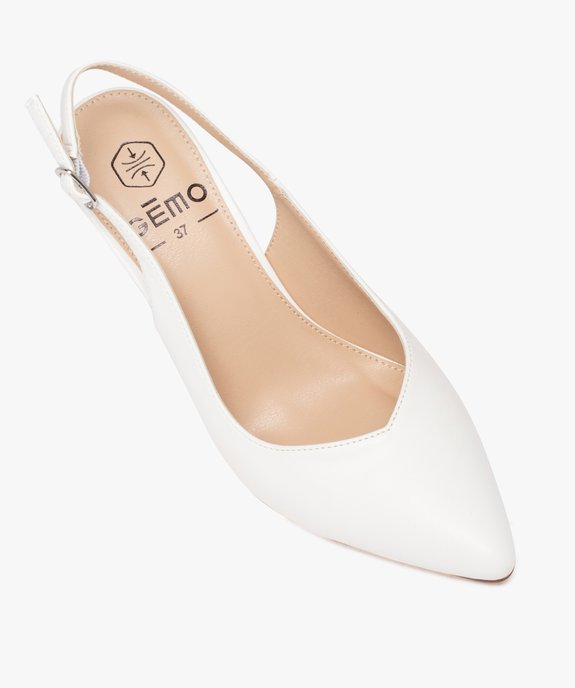 Escarpins sling-back à talon aiguille et bout pointu femme vue5 - VALENTINA BALDA - GEMO