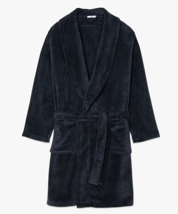 Robe de chambre peignoir en maille peluche homme vue4 - GEMO(HOMWR HOM) - GEMO