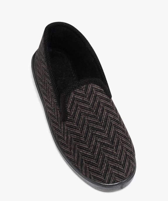Chaussons homme pantoufles style charentaises à chevrons vue5 - GEMO(HOMWR HOM) - GEMO