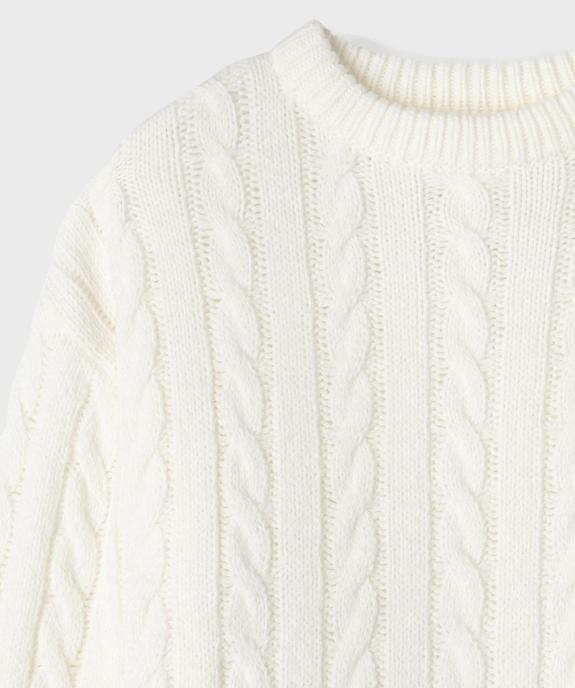 Pull loose en maille torsadée fille vue2 - GEMO (JUNIOR) - GEMO