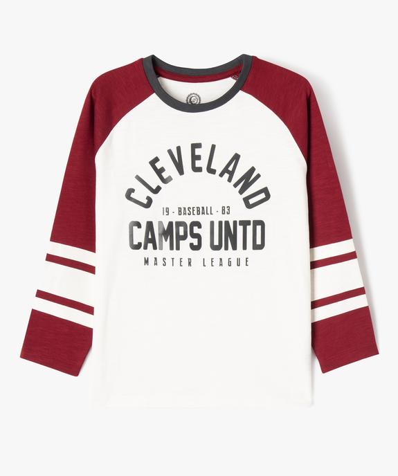 Tee-shirt manches longues style baseball garçon vue1 - CAMPS GEMO FOR GOOD - GEMO