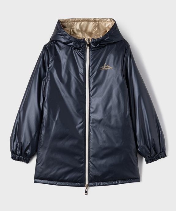 Manteau imperméable à capuche réversible fille - LuluCastagnette vue5 - LULUCASTAGNETTE - GEMO