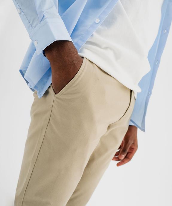 Pantalon chino slim en coton stretch homme vue2 - GEMO (HOMME) - GEMO