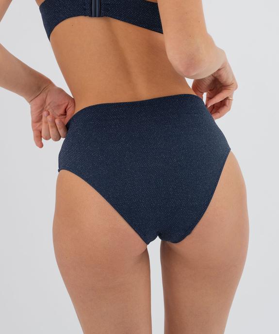 Bas de maillot de bain forme culotte taille haute femme vue2 - GEMO (PLAGE) - GEMO