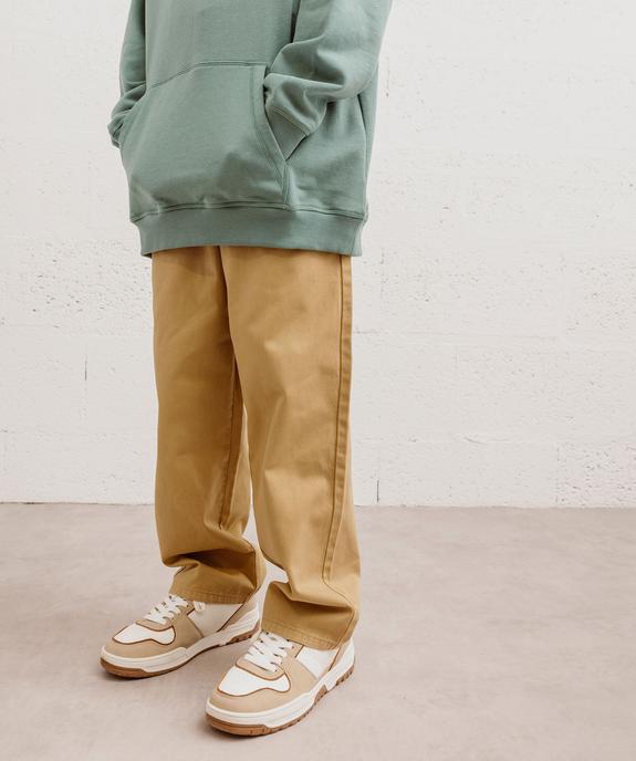 Pantalon chino coupe large garçon vue8 - GEMO (JUNIOR) - GEMO