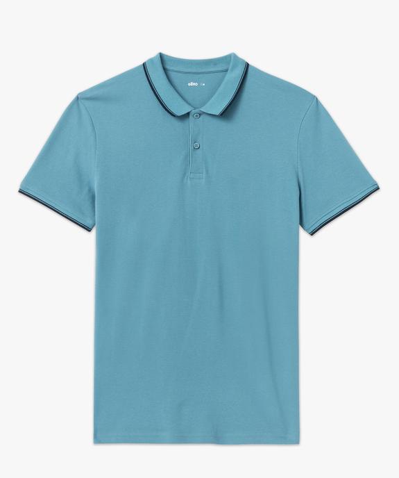 Polo à manches courtes et finitions fantaisie homme vue4 - GEMO 4G HOMME - GEMO