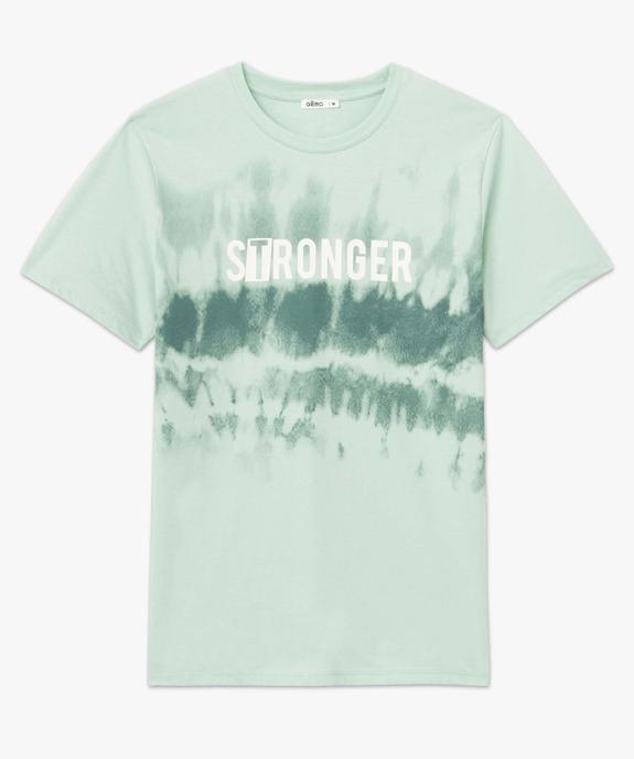 Tee-shirt homme effet tie and dye avec inscription vue4 - GEMO (HOMME) - GEMO