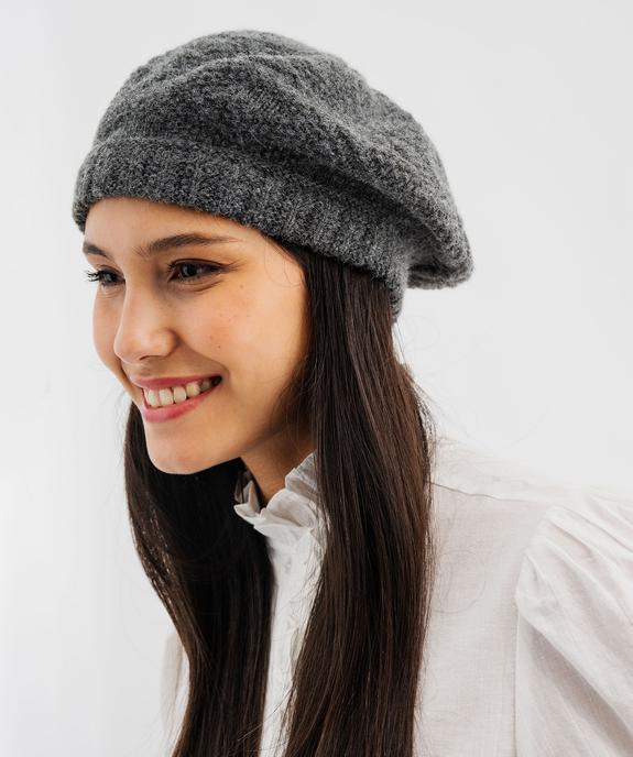 Béret en maille tricotée femme - GEMO (ACCESS) Béret en maille tricotée femme vue4 - GEMO (ACCESS) - GEMO