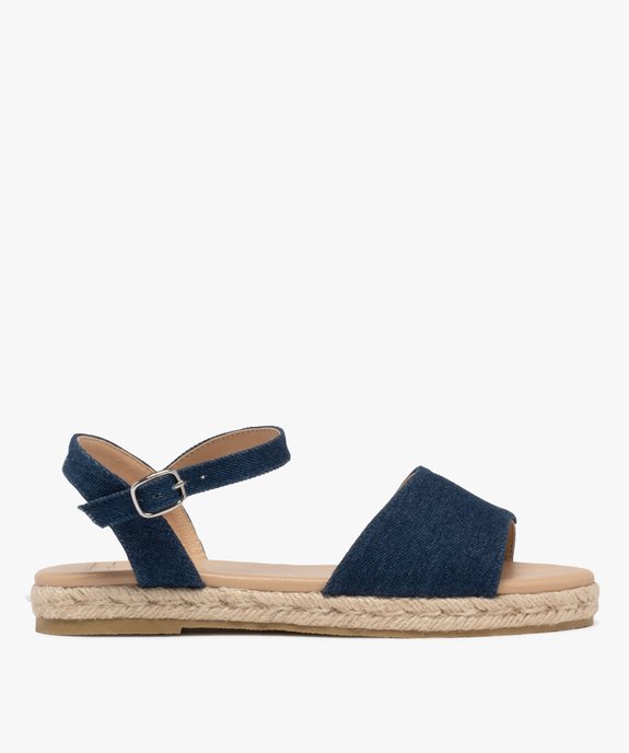 Sandales en toile denim avec semelle corde épaisse femme vue1 - VALENTINA BALDA - GEMO