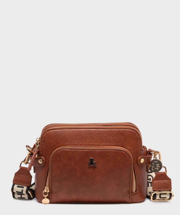 Sac en matière grainée avec deux bandoulières amovibles femme - LuluCastagnette vue1 - LULU CASTAGNETT - GEMO