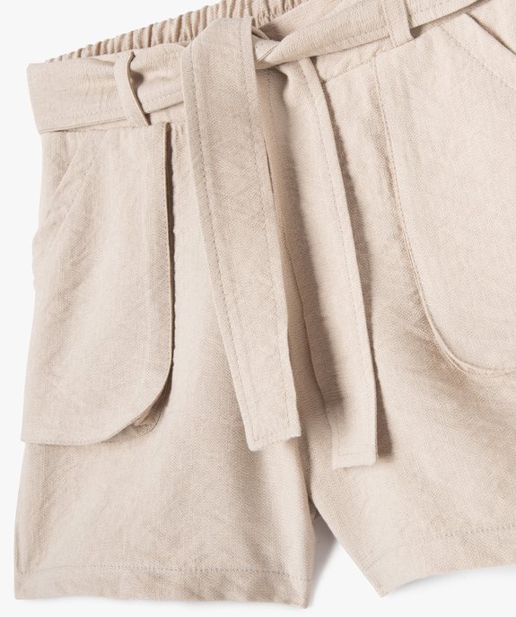 Short fille ample à taille haute vue2 - GEMO (ENFANT) - GEMO