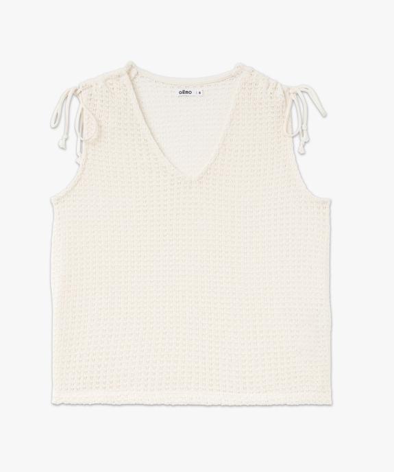 Débardeur en maille ajourée femme vue4 - GEMO(FEMME PAP) - GEMO