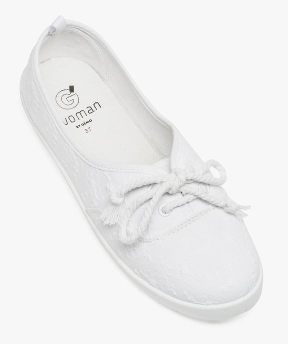 Ballerines en toile avec lacets cordelette femme - Valentina Baldano vue5 - VALENTINA BALDA - GEMO