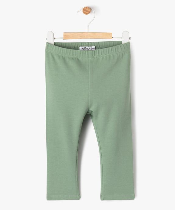 Legging uni en maille résistante bébé fille vue2 - GEMO(BEBE DEBT) - GEMO
