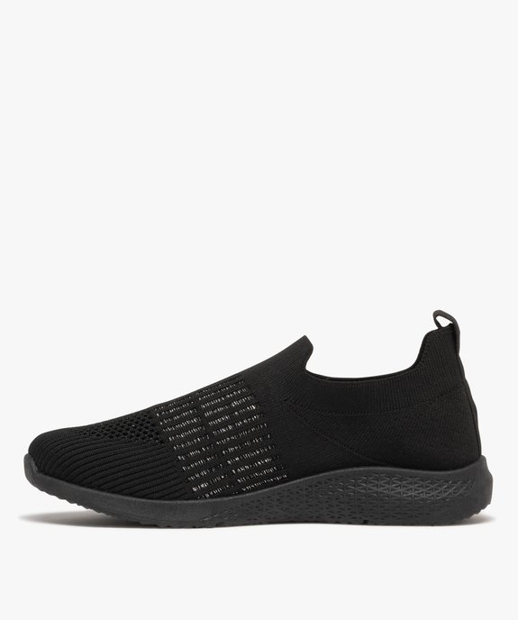 Baskets femme slip-on en mesh ajouré et à paillettes vue3 - GEMO (SPORTSWR) - GEMO