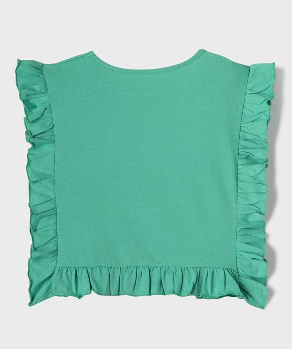 Tee-shirt sans manches volanté fille  vue3 - GEMO 4G FILLE - GEMO