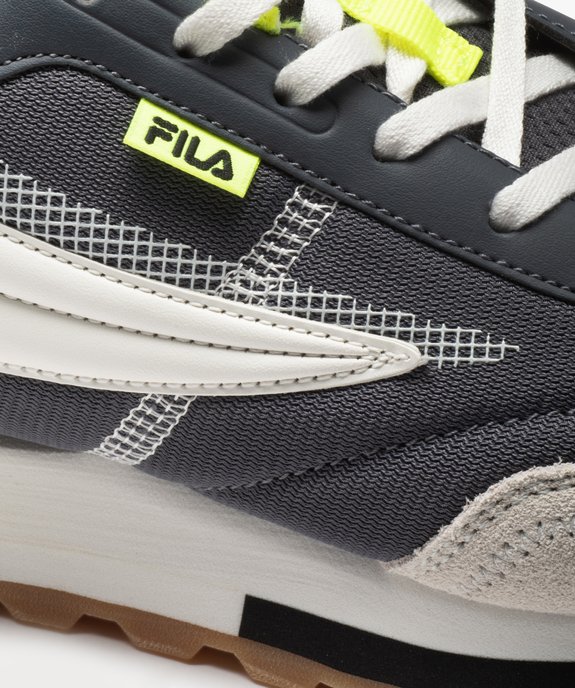 Baskets homme retro running détails fluo - Fila Retronique vue6 - FILA - GEMO