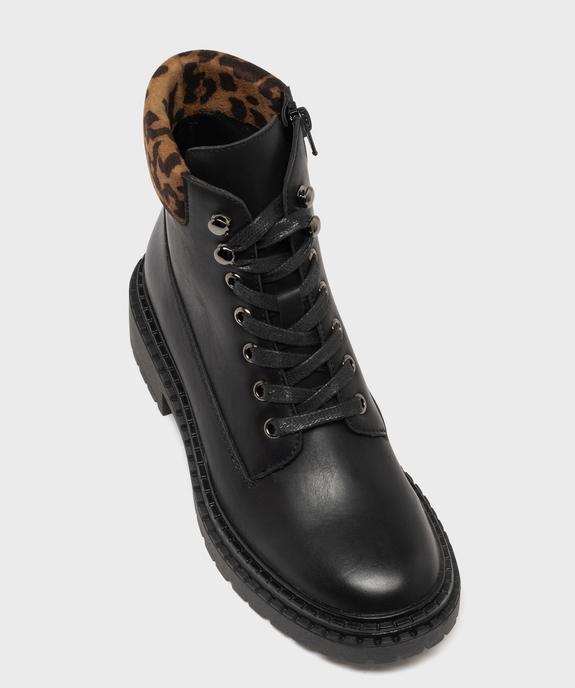 Boots à lacets et zip avec col texturé femme - Valentina Baldano vue5 - VALENTINA BALDA - GEMO