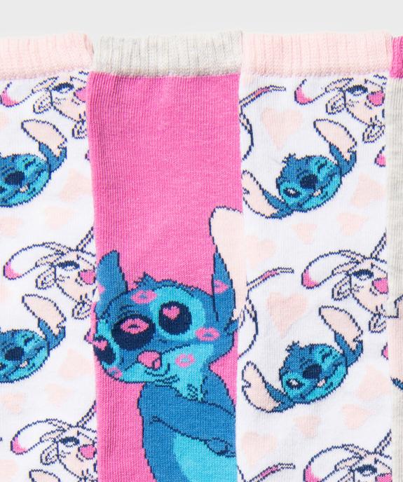 Chaussettes hautes imprimées Stitch et Angel fille (lot de 5) - Disney vue4 - LILO & STITCH - GEMO
