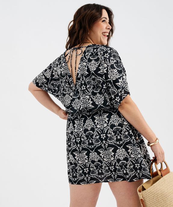 Robe de plage à motifs fleuris femme grande taille vue3 - GEMO 4G FEMME - GEMO