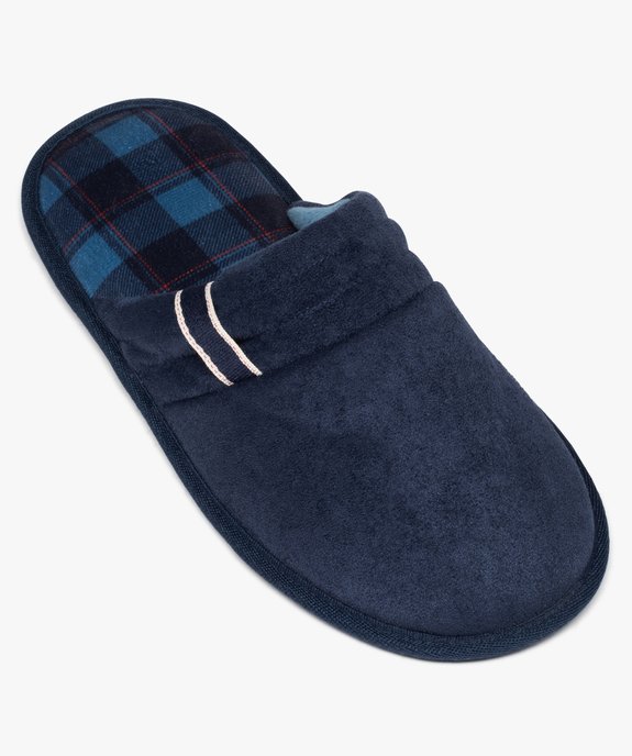 Chaussons homme mules en velours à semelle imprimée vue5 - GEMO(HOMWR HOM) - GEMO