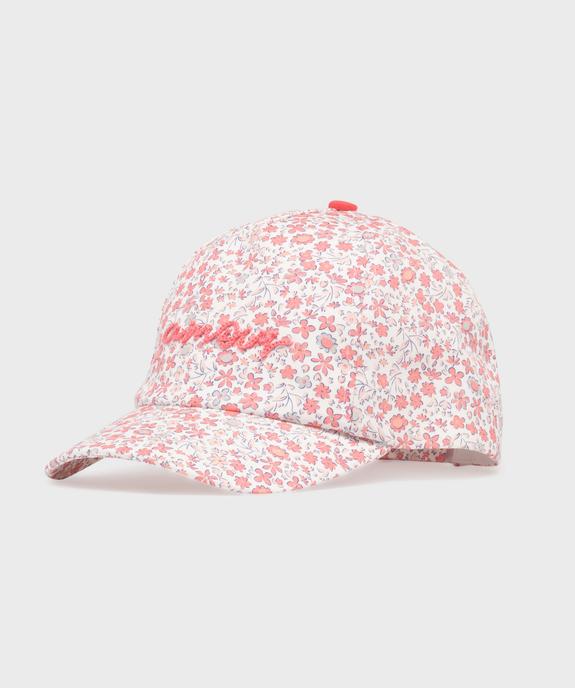 Casquette en coton à motifs fleuris fille vue1 - GEMO 4G FILLE - GEMO