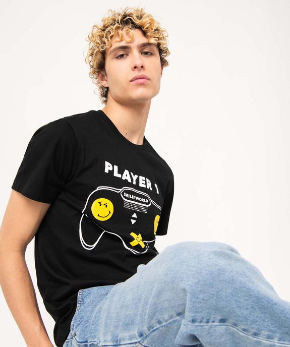 Tee-shirt homme imprimé fantaisie - Smiley vue1 - SMILEY - GEMO