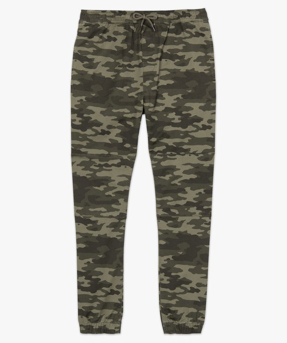 Pantalon homme coupe straight esprit cargo imprimé camouflage vue4 - GEMO (HOMME) - GEMO