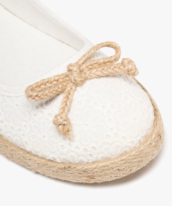 Ballerines en toile imprimée à semelle de corde femme vue7 - FOLLOW ME - GEMO